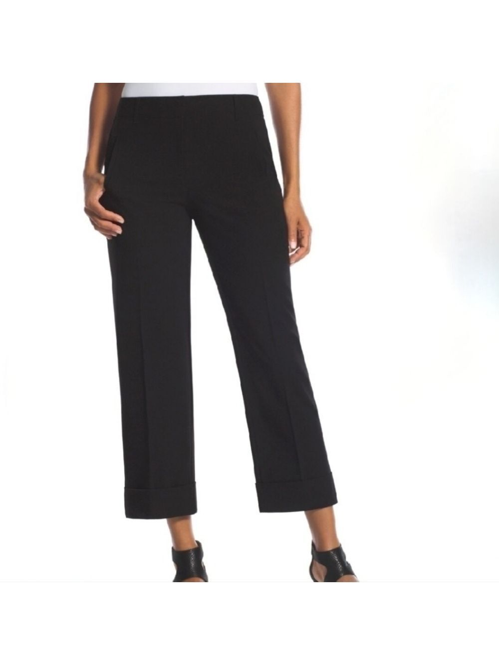 Chico's Black Magique Crop Ultimate Fit Trouser Pants Chico's Size 1 NWT